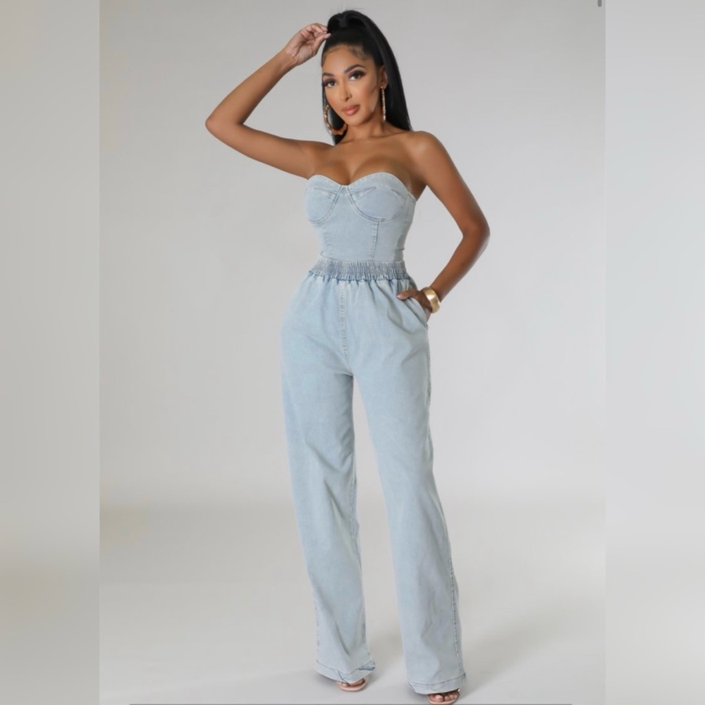 Denim Pant Set